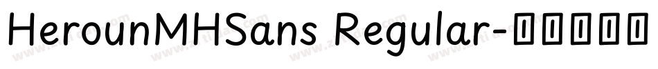 HerounMHSans Regular字体转换